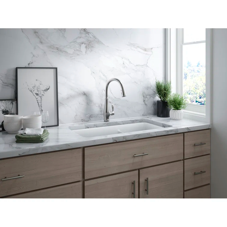 Cairn® 34" L x 18" W Double Basin Undermount with Accessories