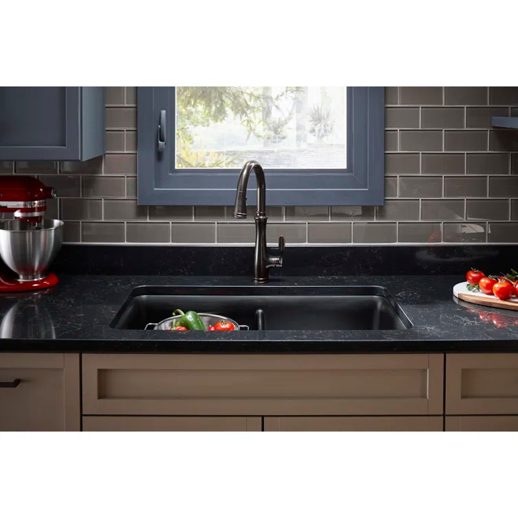 Cairn® 34" L x 18" W Under-Mount Double-Equal Kitchen Sink