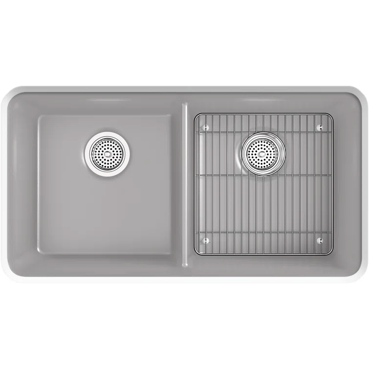 Cairn® 34" L x 18" W Under-Mount Double-Equal Kitchen Sink