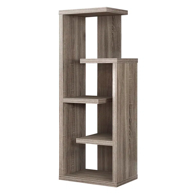 Toto Bookshelf, Bookcase, Etagere, Corner, 5 Tier, 72"H, Office, Bedroom, Laminate, Contemporary