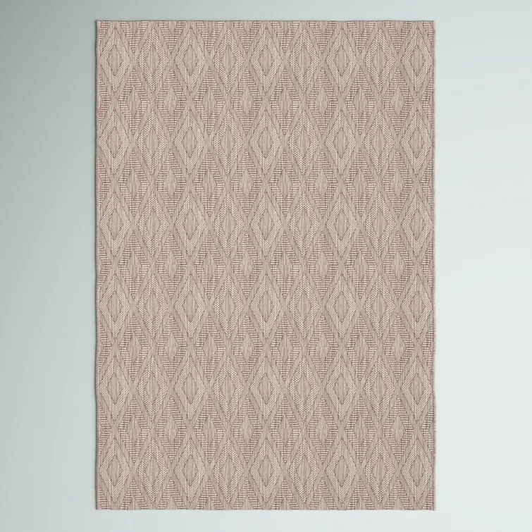 Davy Geometric Beige Indoor / Outdoor Area Rug
