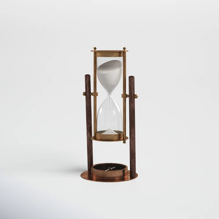 Tess Small Antique Rotating Sand Timer