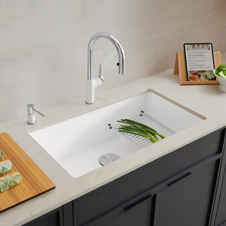Precis SILGRANIT 32" L X 19" W Super Single Undermount Kitchen SInk