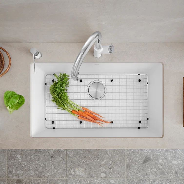 Precis SILGRANIT 32" L X 19" W Super Single Undermount Kitchen SInk