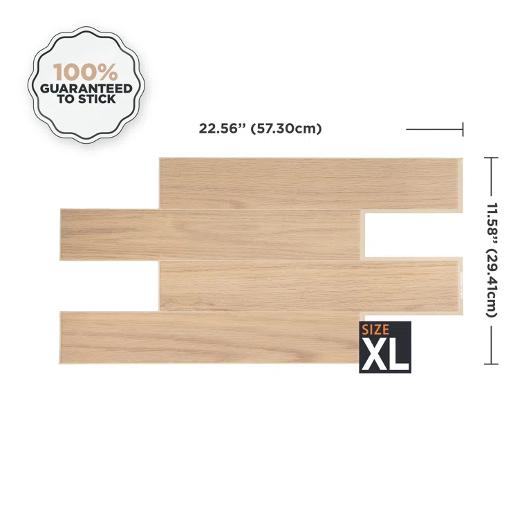 Peel and Stick Gel Backsplash Tile Norway 22'' x 12'' (set of 2)