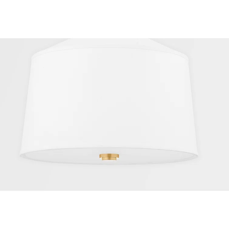 Emrys Semi-Flush Mount - White / 14" Dia