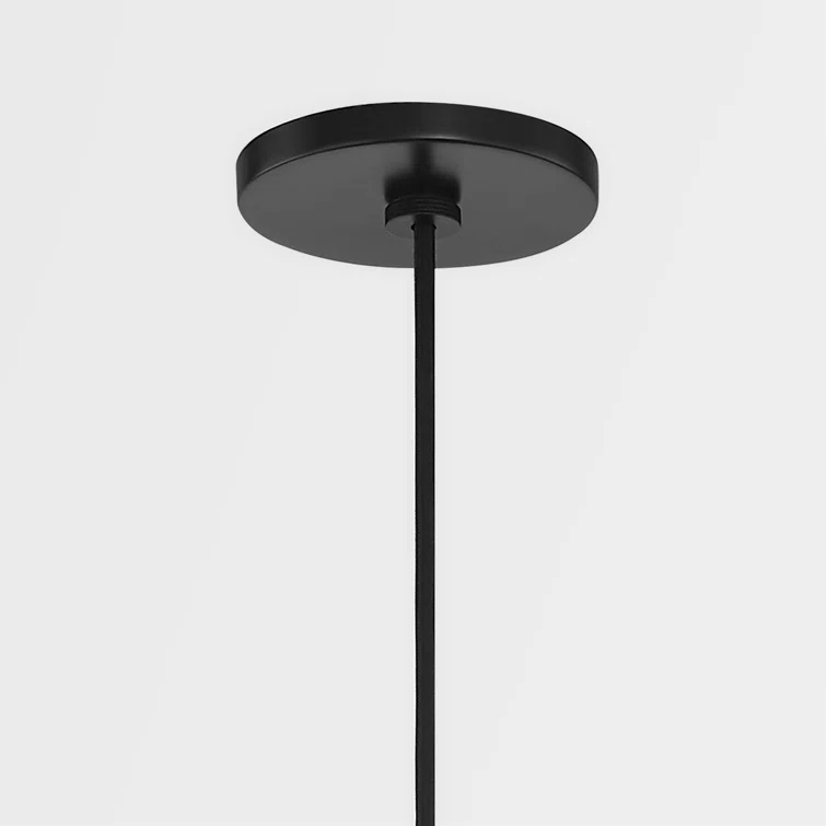 Demi Contemporary Black and Aged Brass LED Pendant Light