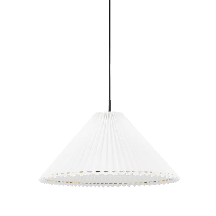 Demi Contemporary Black and Aged Brass LED Pendant Light