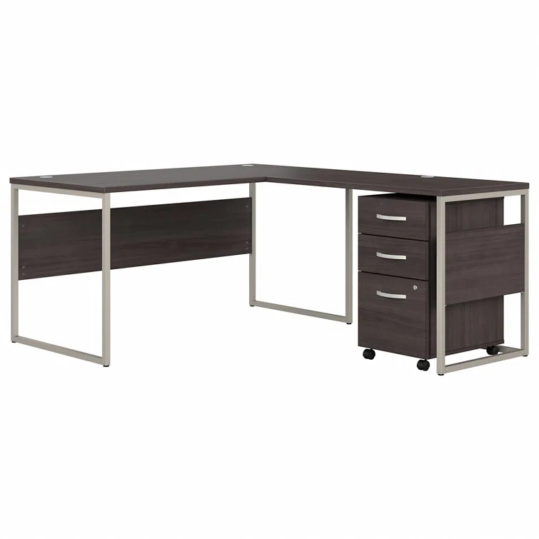 Hybrid L-Shaped Computer Desk Office Set