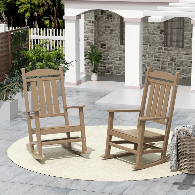 Outdoor Aiyanna Rocking Plastic Chair