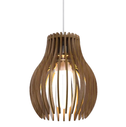 Accord Lighting Stecche Di Legno 1 - Light Single Geometric Pendant