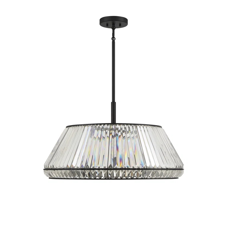 6 - Light Dimmable Geometric Chandelier