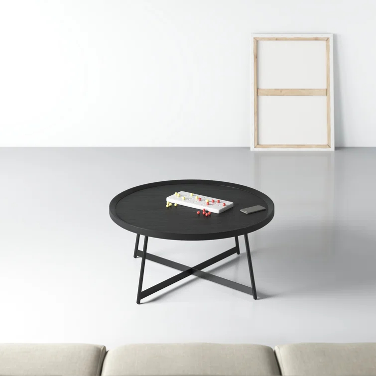 Gweneth Round Coffee Table - Black Ash