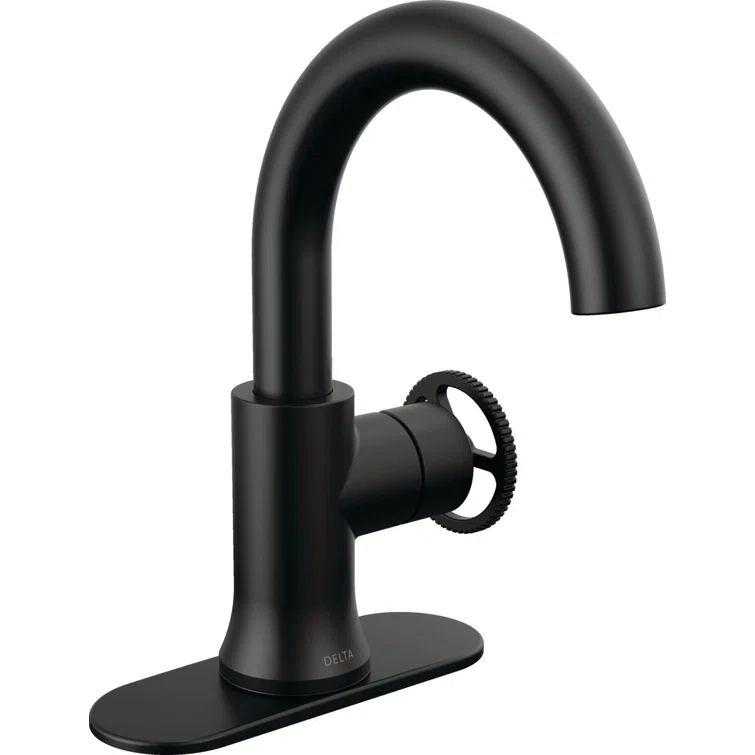 Trinsic Single Hole Bathroom Faucet with Wheel Handle, Single Handle Bathroom Sink Faucet