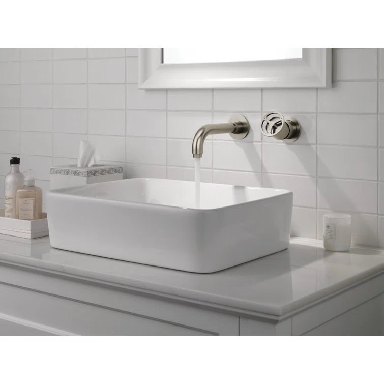 Trinsic Two Handle Wall Mount Bathroom Faucet Trim