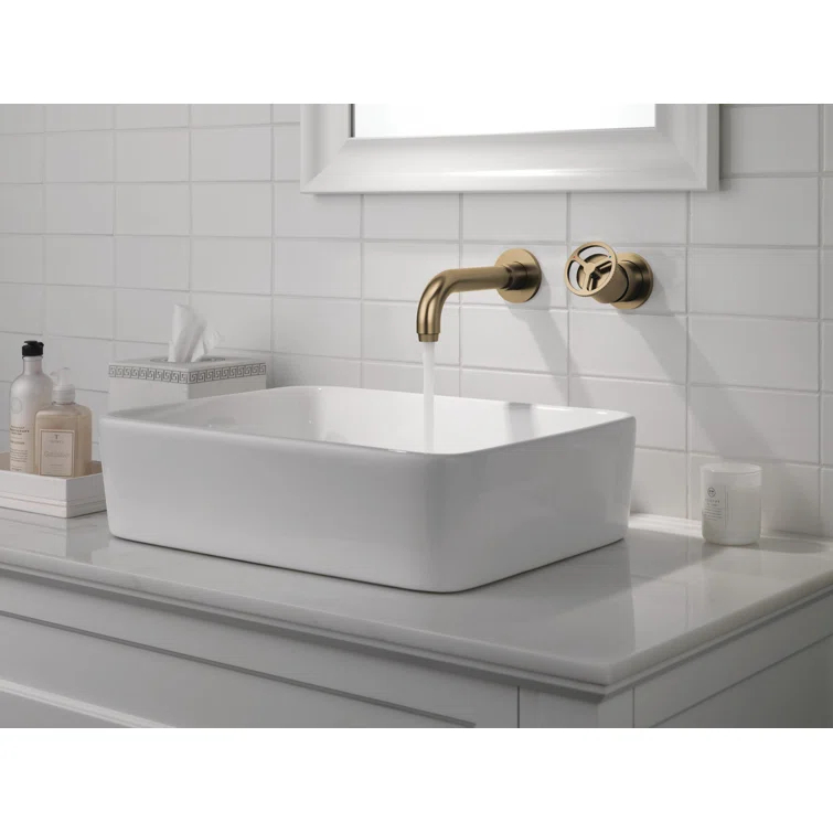 Trinsic Two Handle Wall Mount Bathroom Faucet Trim
