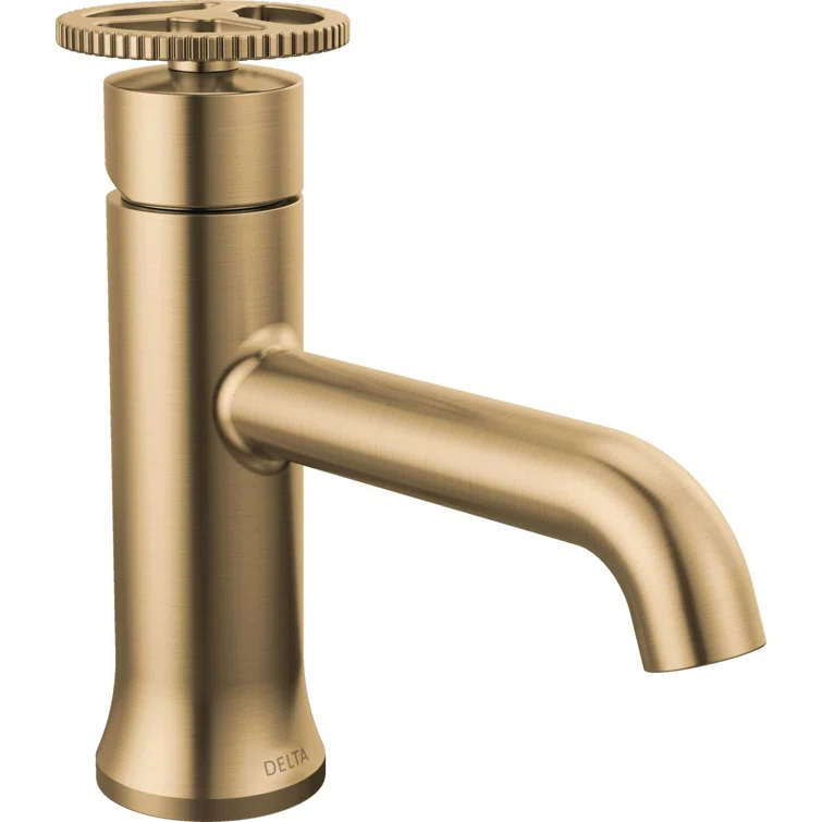 Trinsic Single Hole Bathroom Faucet with Wheel Handle, Single Handle Bathroom Sink Faucet