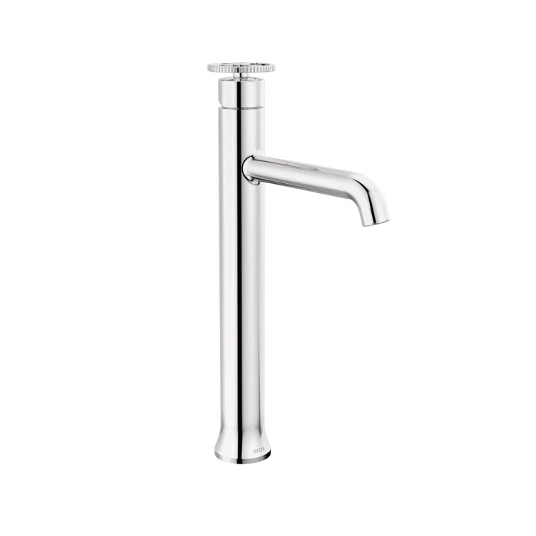 Trinsic Single Hole Vessel Bathroom Faucet with Wheel Handle, Single Handle Bathroom Sink Faucet