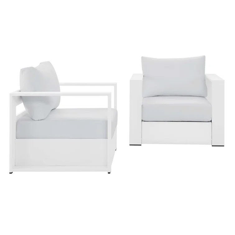 Modway Tahoe Outdoor Patio Powder-Coated Aluminum Armchair Set (Set of 2)