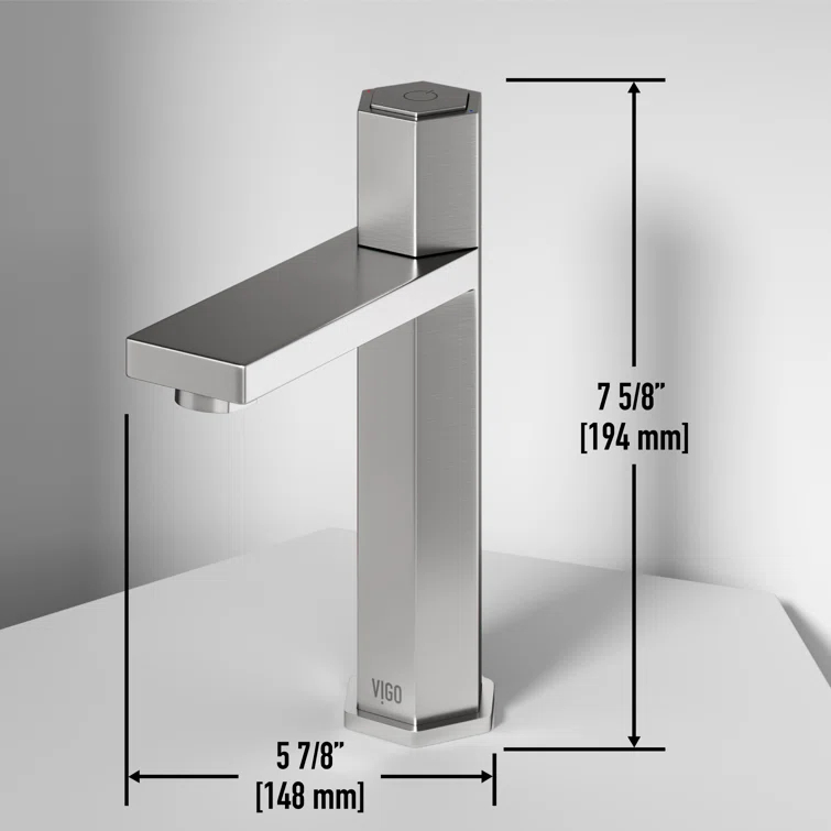 Nova 8" H Single Handle Single Hole Bathroom Faucet