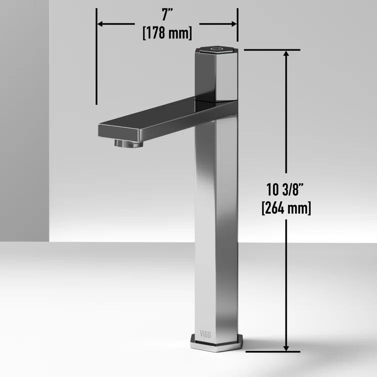 Nova 10" H Single Handle Vessel Sink Bathroom Faucet