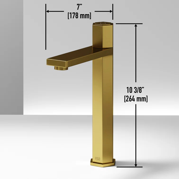 Nova 10" H Single Handle Vessel Sink Bathroom Faucet