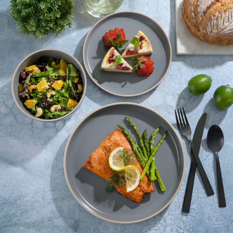 Gibson Soho Lounge Matte 18 Piece Dinnerware Set, Service for 6