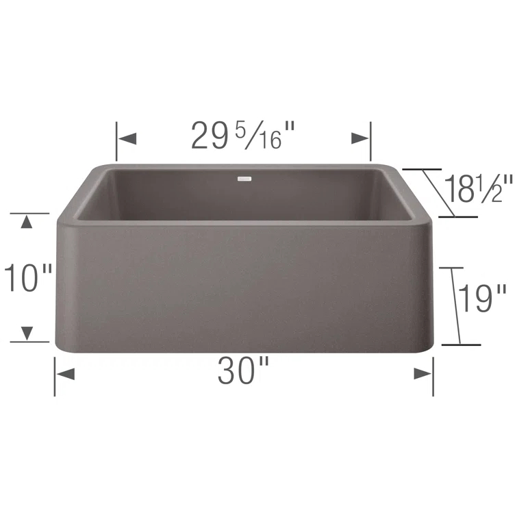 Ikon SILGRANIT 30" L x 19" W Farmhouse Sink