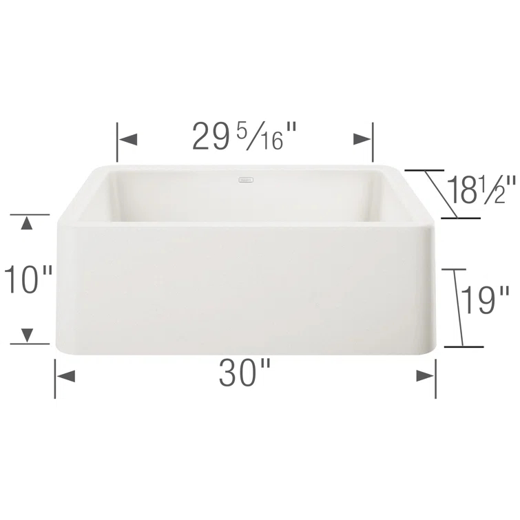 Ikon SILGRANIT 30" L x 19" W Farmhouse Sink
