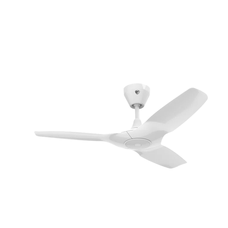 White 44" Smart LED Ceiling Fan with Remote and Voice Control