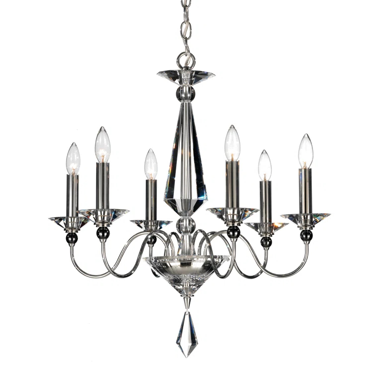 Jasmine 6 - Light Glass Classic / Traditional Chandelier
