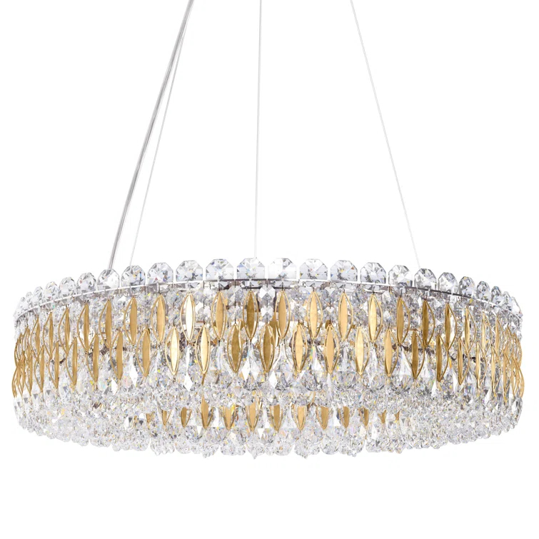 Sarella 12 - Light Dimmable Drum Chandelier