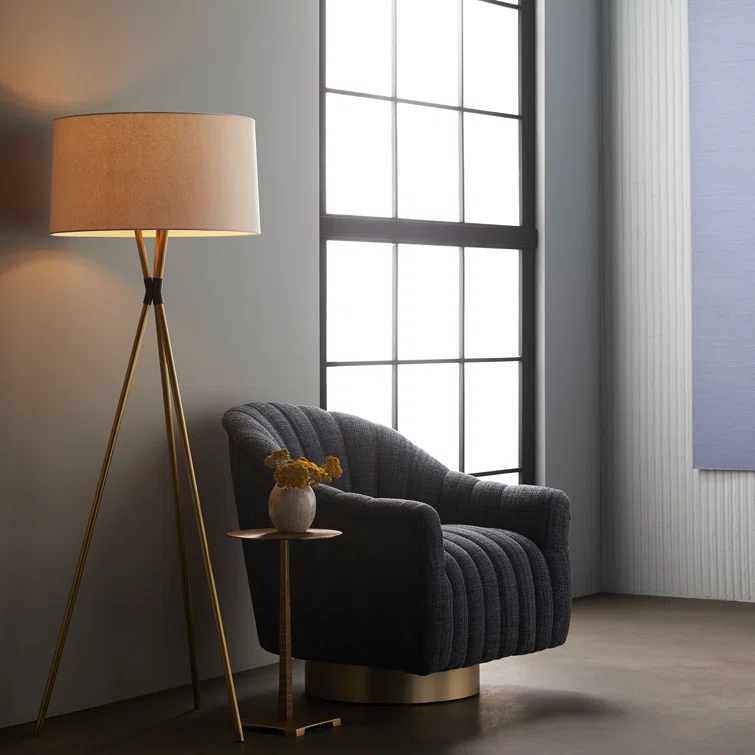 Springsteen Upholstered Swivel Barrel Chair