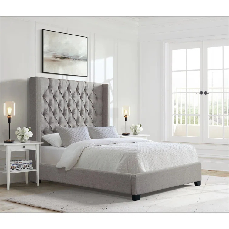 Arden Upholstered Wingback Bed