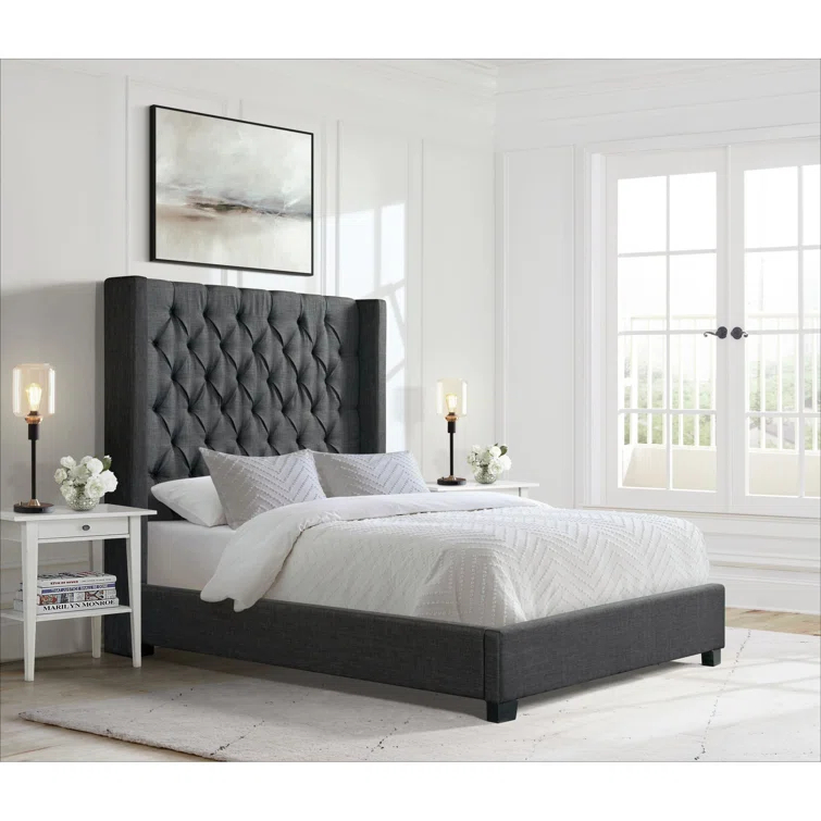 Arden Upholstered Wingback Bed