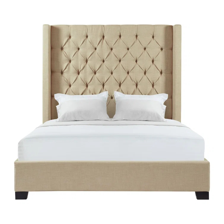 Arden Upholstered Wingback Bed