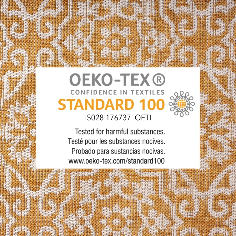 Nicole Miller New York Patio Country Danica Geometric Indoor/Outdoor Area Rug, Yellow/White