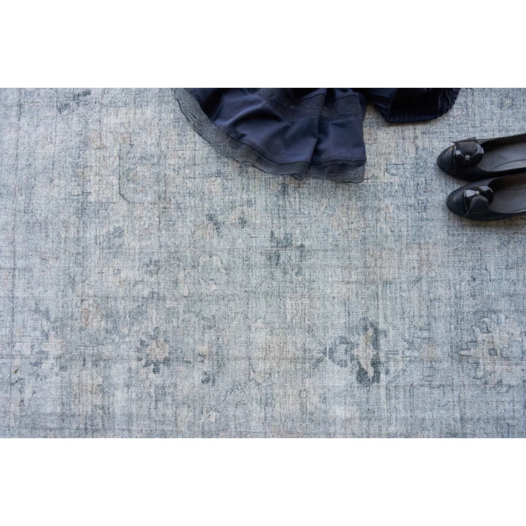 Cambridge Oriental Hand-Loomed Blue Area Rug