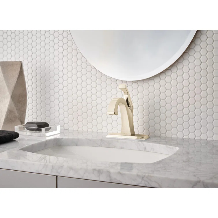 Dryden Single Hole Bathroom Faucet with Drain Assembly, Single Handle Bathroom Sink Faucet