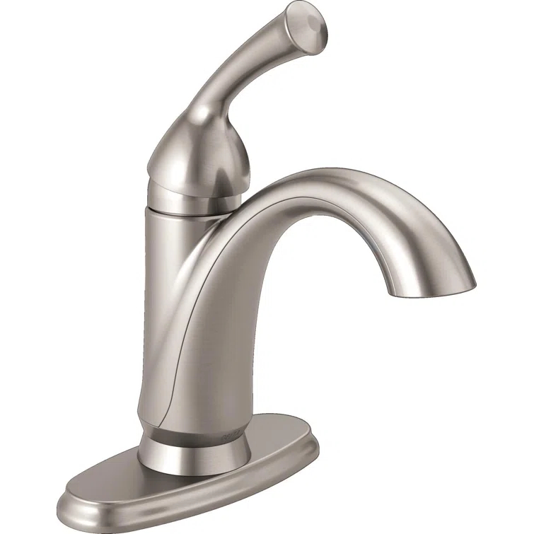 Haywood Single Hole Bathroom Faucet with Drain Assembly, Single Handle Bathroom Sink Faucet