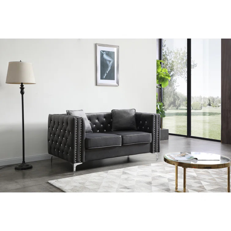 Tina 63'' Velvet Loveseat