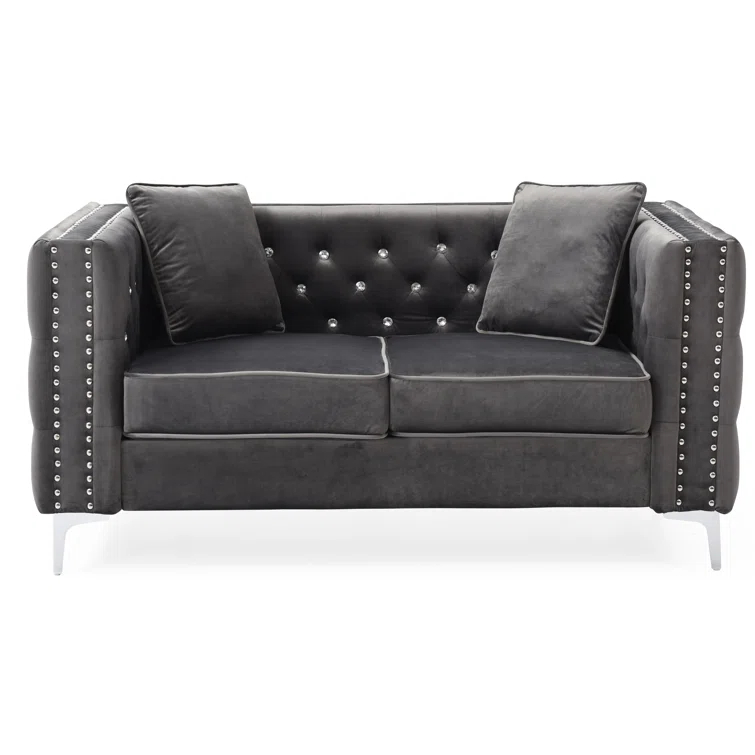 Tina 63'' Velvet Loveseat