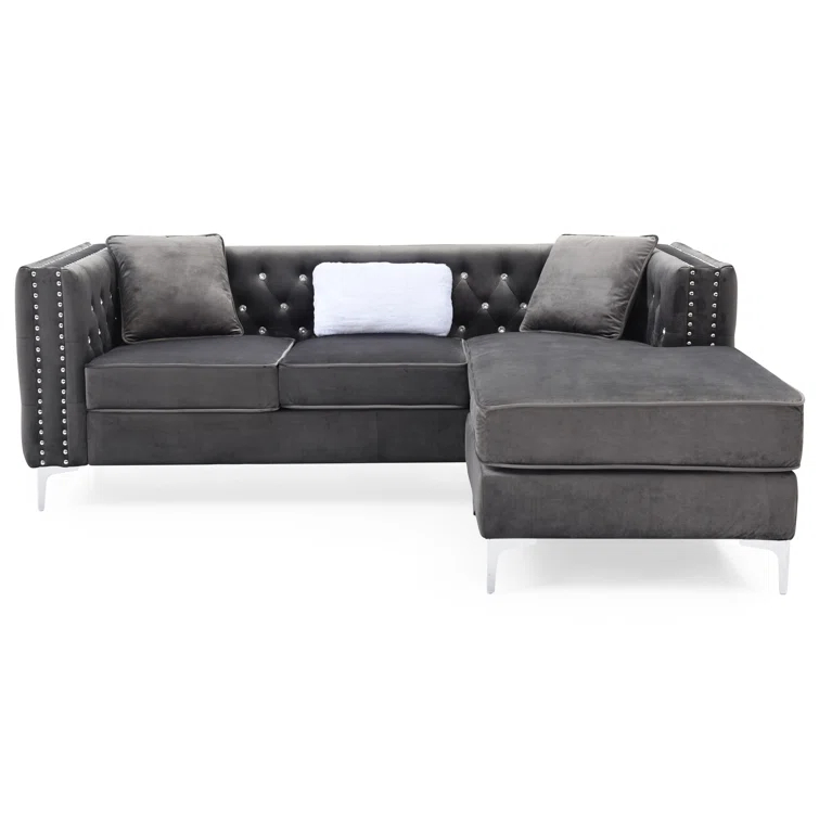 Tina 2 - Piece Velvet Sectional