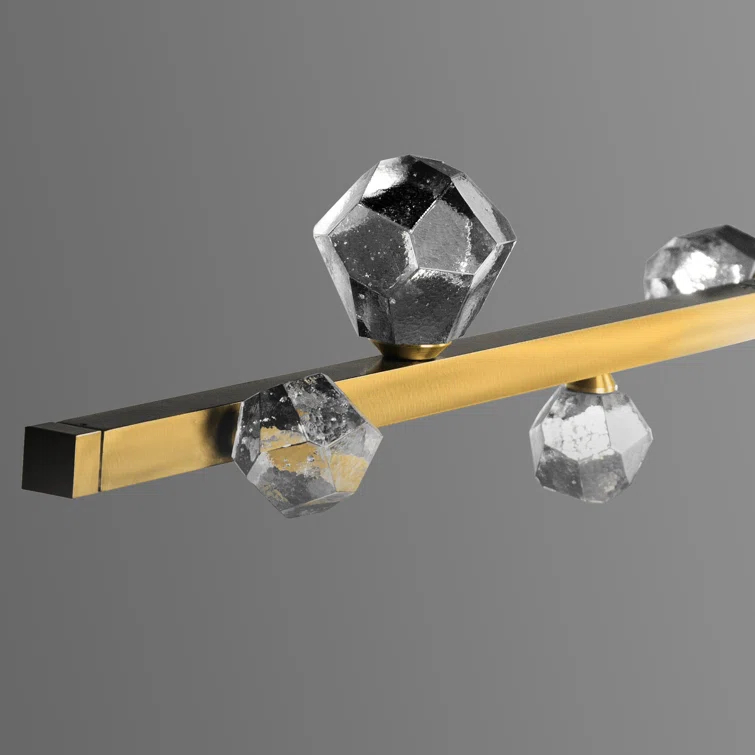Stella Steel & Crystal Kitchen Linear Suspension