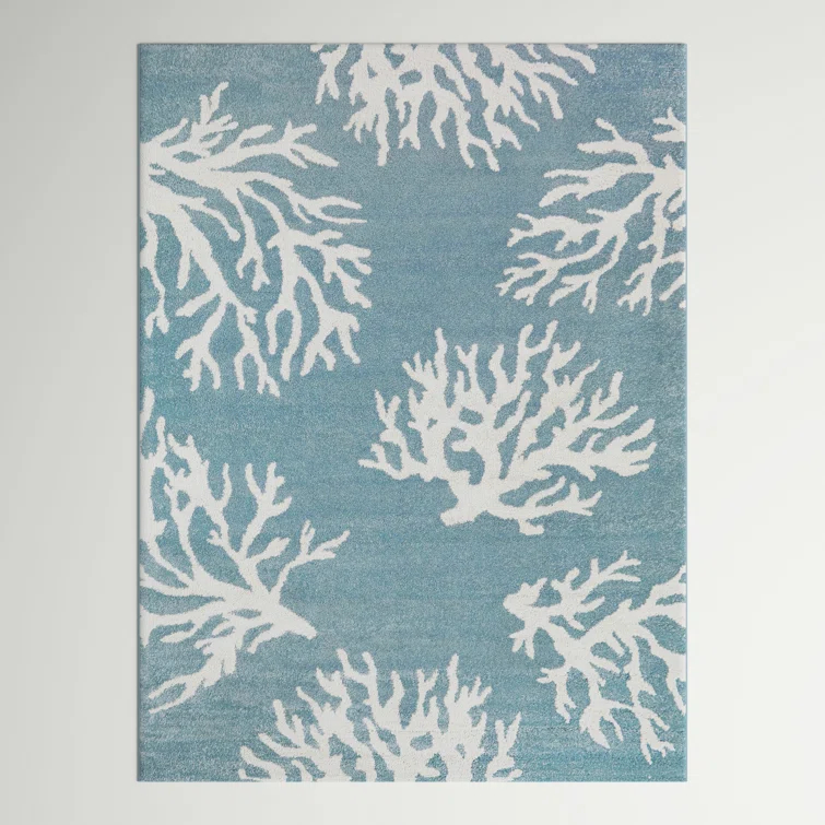 Boca Blue/White Area Rug
