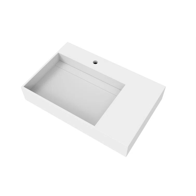 Juniper 30" Wall Mounted Bathroom Sink With Left Basin