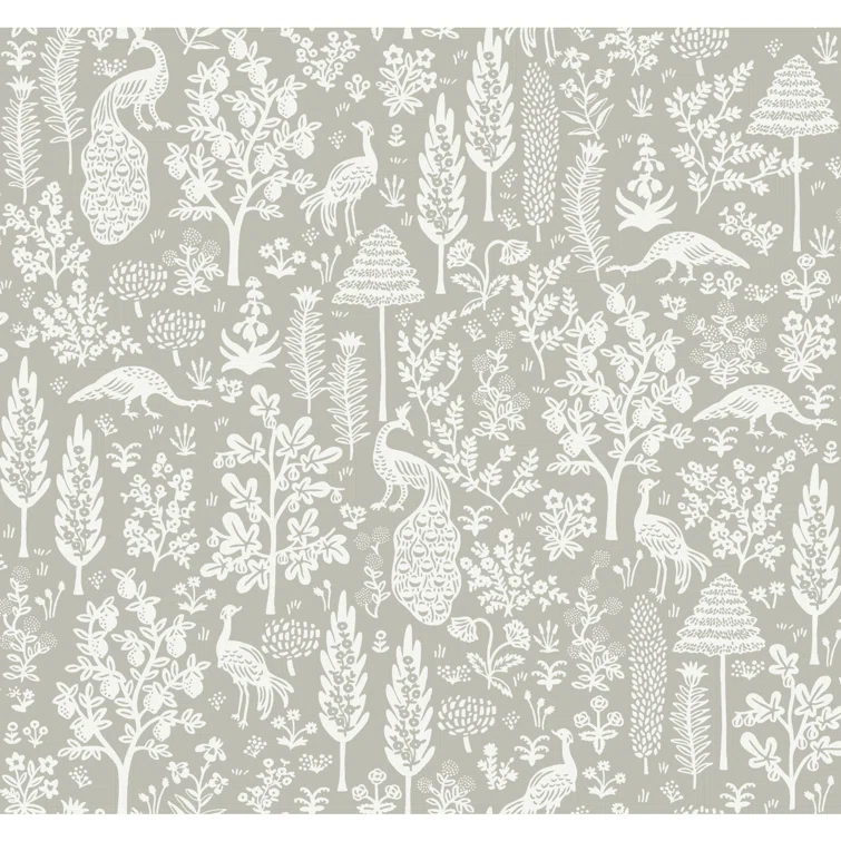 Menagerie Toile 27" L x 27" W Smooth Wallpaper Roll