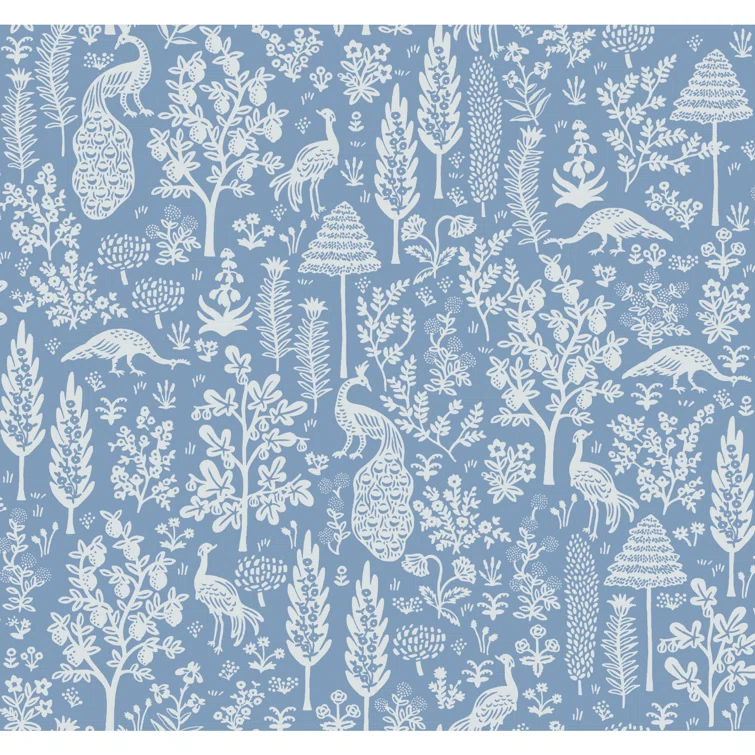Menagerie Toile 27" L x 27" W Smooth Wallpaper Roll