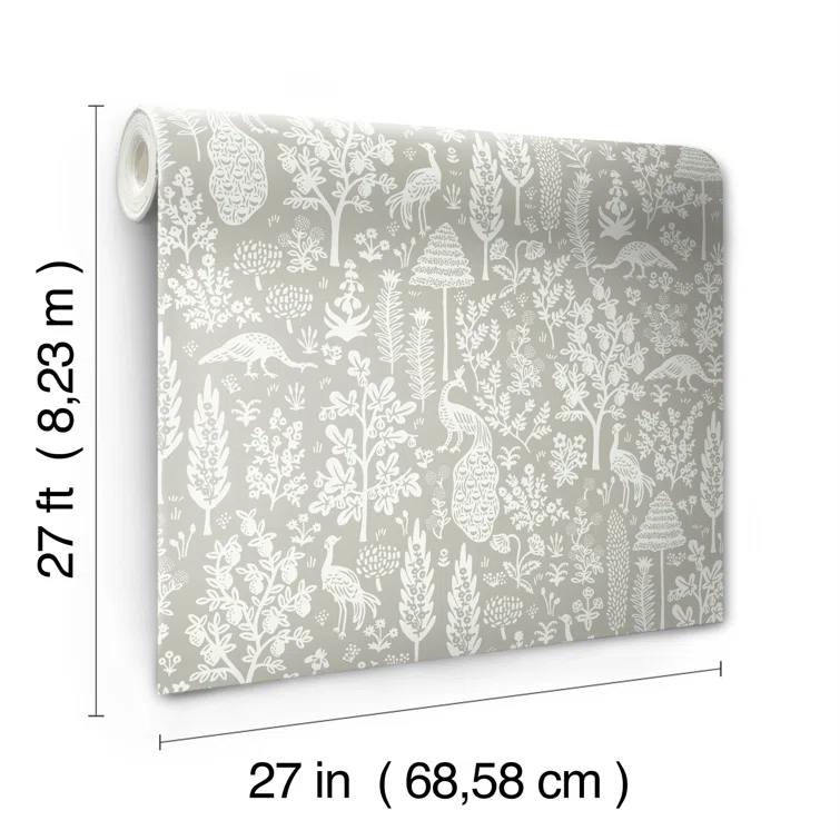Menagerie Toile 27" L x 27" W Smooth Wallpaper Roll