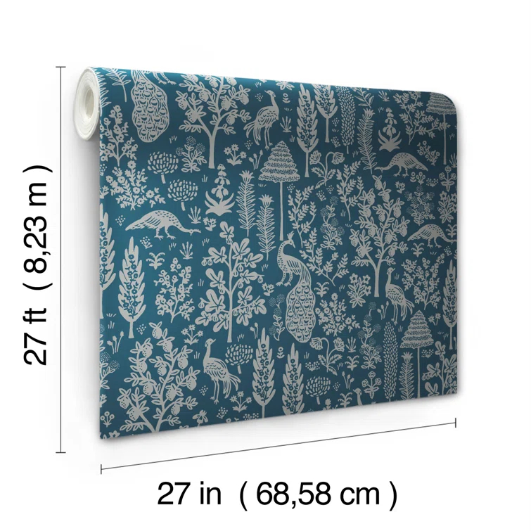 Menagerie Toile 27" L x 27" W Smooth Wallpaper Roll